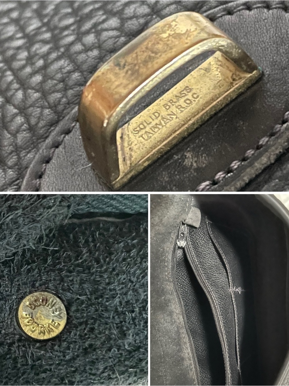 Dooney & Bourke- Vintage Black Leather Flap Crossbody Bag - Picture 12 of 12